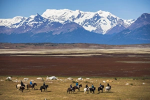 Horse trek on an estancia (farm), El Calafate, Patagonia, Argentina, South America Horse trek on an estancia (farm), El Calafate, Patagonia, Argentina, South America