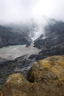 Hot volcanic steam rising into monsoon clouds from Kawah Ratu (Queen's Crater) of Mount Tangkuban, Perahu, Bandung, Java, Indonesia, Southeast Asia, Asia Hot volcanic steam rising into monsoon clouds from Kawah Ratu (Queen's Crater) of Mount Tangkuban, Perahu, Bandung, Java, Indonesia, Southeast Asia, Asia