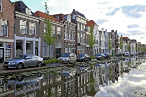 Houses on Turfmarkt in Gouda, South Holland, Netherlands, Europe Houses on Turfmarkt in Gouda, South Holland, Netherlands, Europe