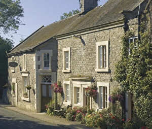 Houses on the Village Green, Alstonefield, Peak District National Park