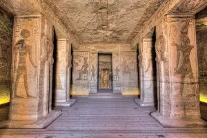 Ancient Egyptian Architecture Gallery: Hypostyle Hall, Temple of Hathor and Nefertari, UNESCO World Heritage Site, Abu Simbel