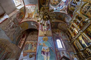 Icons on the wall of the Bogoroditse-Uspenskiy Sviyazhsky Monastery, Sviyazhsk Icons on the wall of the Bogoroditse-Uspenskiy Sviyazhsky Monastery, Sviyazhsk