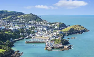 Ilfracombe town and harbour with Capstone Hill from Hillsborough, Ilfracombe, Devon, England, United Kingdom, Europe Ilfracombe town and harbour with Capstone Hill from Hillsborough, Ilfracombe, Devon, England, United Kingdom, Europe