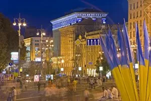 Ukraine Collection: Independence Day, Maidan Nezalezhnosti (Independence Square), Kiev, Ukraine, Europe