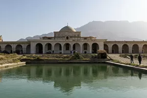Reflecting Pool Gallery: Indian style Tashkurgan Palace former summer palace of the king, outside Mazar-E-Sharif