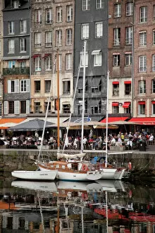 Traditionally French Gallery: Inner harbour, Honfleur, Normandy, France, Europe