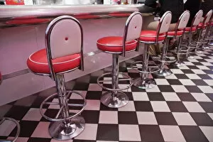 Chairs Gallery: Interior of American Diner, Dublin, Republic of Ireland, Europe