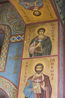 Interior fresco paintings, St. Sophia Cathedral, Kremlin, UNESCO World Heritage Site