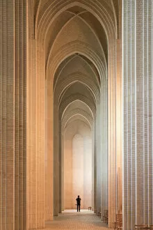 Places Of Worship Gallery: Interior of Grundvigs Church, Bispebjerg, Copenhagen, Denmark, Scandinavia, Europe