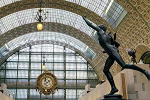 Arches Gallery: Interior of Musee D Orsay Art Gallery, Paris, France, Europe