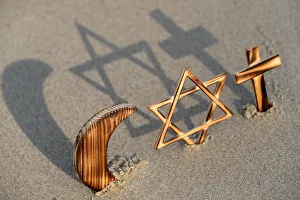 Interreligious symbols of the three monotheistic religions, Jewish Star Interreligious symbols of the three monotheistic religions, Jewish Star