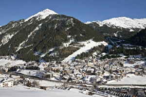 Village Prints: Ischgl Winter Print, Austrian Alps Landscape