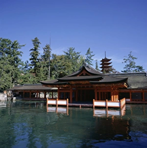 Itsukushima-jinja shrine and five storeyed pagoda Itsukushima-jinja shrine and five storeyed pagoda
