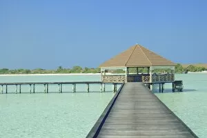 Maldives Gallery: The jetty on the island of Digofinolu in the Maldive Islands