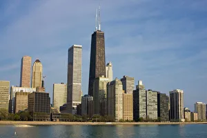 John Hancock Center and Near North Chicago skyline from Lake Michigan, Chicago John Hancock Center and Near North Chicago skyline from Lake Michigan, Chicago