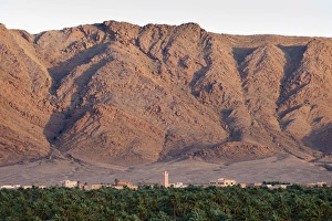 Jorf mountain and date palm oasis, Figuig, province of Figuig, Oriental Region Jorf mountain and date palm oasis, Figuig, province of Figuig, Oriental Region