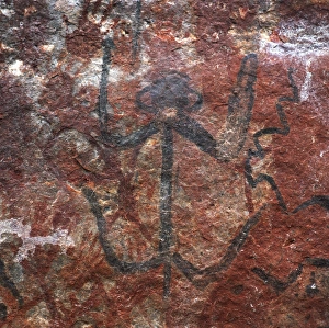 Rock Drawing Gallery: Karowrieng rock paintings, Chi-Chi Gorge, Upper Mazaruni District, Guyana, South America