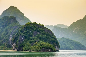 Karst mountain landscape on Cat Ba Island, Ha Long Bay, UNESCO World Heritage Site Karst mountain landscape on Cat Ba Island, Ha Long Bay, UNESCO World Heritage Site