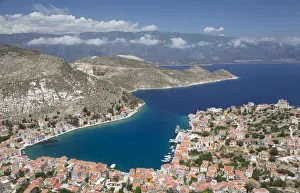 Kastellorizo Harbour, from Cliff Steps, Kastellorizo (Megisti) Island, Dodecanese Group Kastellorizo Harbour, from Cliff Steps, Kastellorizo (Megisti) Island, Dodecanese Group