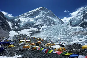 Khumbu icefall from Everest Base Camp, Solukhumbu District, Sagarmatha National Park, UNESCO World Heritage Site, Nepal Khumbu icefall from Everest Base Camp, Solukhumbu District, Sagarmatha National Park, UNESCO World Heritage Site, Nepal