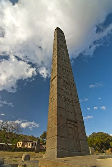 King Ezanas Stele is the central obelisk still standing in the Northern Stelae Park King Ezanas Stele is the central obelisk still standing in the Northern Stelae Park
