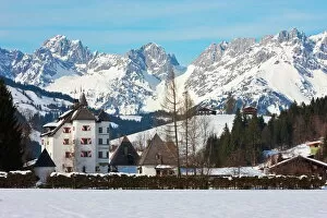 Kitzbuhel and the Wilder Kaiser mountain range, Tirol, Austrian Alps, Austria