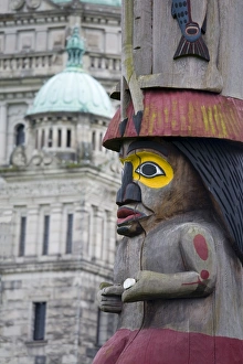 Knowledge Totem on Parliament Building Grounds, Victoria, Vancouver Island Knowledge Totem on Parliament Building Grounds, Victoria, Vancouver Island