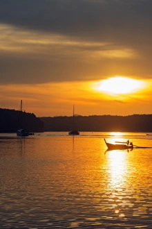 Krabi estuary sunrise, Krabi, Thailand, Southeast Asia, Asia Krabi estuary sunrise, Krabi, Thailand, Southeast Asia, Asia