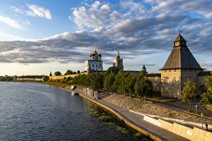 The Kremlin and the Trinity Cathedral in Pskov, UNESCO World Heritage Site, Pskov, Russia The Kremlin and the Trinity Cathedral in Pskov, UNESCO World Heritage Site, Pskov, Russia
