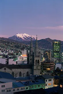 La Paz and Mount Illampu, Bolivia, South America La Paz and Mount Illampu, Bolivia, South America