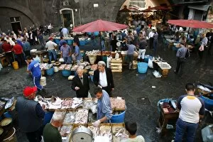 Images Dated 15th May 2007: La Pescheria, Catainas fish market, Catania, Sicily, Italy, Europe