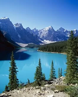 Snow Capped Gallery: Lake Moraine, Valley of the Ten Peaks, Banff National Park, Alberta, Canada