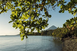 Lakeside scene and Volcan Concepcion at Merida in islands South East, Merida, Volcan Maderas, Omotepe Island, Lake Nicaragua, Nicaragua, Central America Lakeside scene and Volcan Concepcion at Merida in islands South East, Merida, Volcan Maderas, Omotepe Island, Lake Nicaragua, Nicaragua, Central America