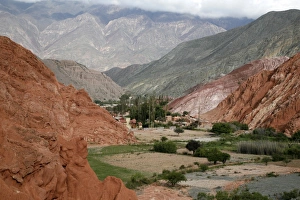 Landscape from the Camino de los Colorados trail around Purmamarca, Quebrada de Humahuaca, UNESCO World Heritage Site Landscape from the Camino de los Colorados trail around Purmamarca, Quebrada de Humahuaca, UNESCO World Heritage Site