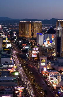 Casino Gallery: Las Vegas strip at night, Las Vegas, Nevada, United States of America, North America