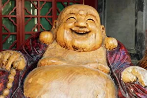 Sculpture Gallery: Laughing Buddha, Tanzhe Temple, Beijing, China, Asia