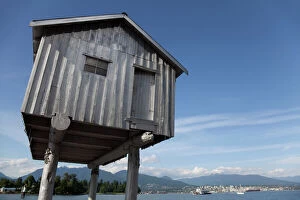 Images Dated 28th July 2011: Light Shed by Liz Magor, public art on the waterfront at Coal Harbour, Vancouver