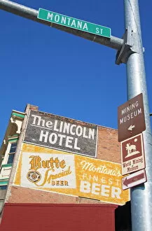Signs Gallery: The Lincoln Hotel, National Historic District, Butte, Montana, United States of America