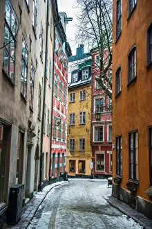 Images Dated 26th January 2013: Little alleys in the old quarter of Gamla Stan in Stockholm, Sweden