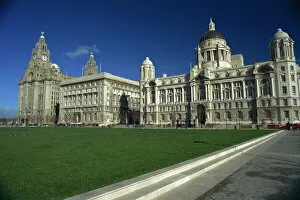 Merseyside Gallery: Liver Building and Mersey Docks and Harbour Board Building, Pier Head, Liverpool
