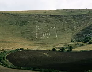 Carved Collection: The Long Man, Wilmington, East Sussex, England, United Kingdom, Europe
