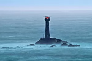 Warning Gallery: Longships Lighthouse, Lands End, Cornwall, England, United Kingdom, Europe