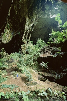 Looking out through entrance of cave Looking out through entrance of cave