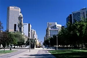 Adelaide Collection: Looking north across Victoria Square towards King William Street in city centre