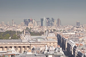 Looking over the rooftops of Paris from Tour Saint Jacques to La Defense, Paris, France Looking over the rooftops of Paris from Tour Saint Jacques to La Defense, Paris, France