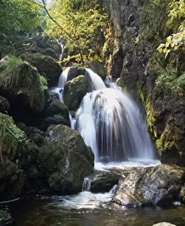Images Dated 25th September 2008: Lordor Cascade, Borrowdale, Lake District, Cumbria, England, United Kingdom, Europe