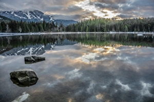 Lost Lake, so still it gives a perfect reflection of the sunset Lost Lake, so still it gives a perfect reflection of the sunset