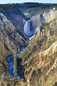 Images Dated 5th October 2012: Lower Falls and the Grand Canyon of the Yellowstone, Yellowstone National Park