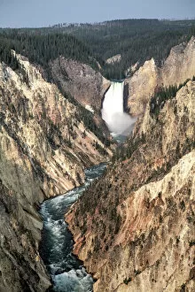 Images Dated 17th July 2014: Lower Falls, Yellowstone River, Yellowstone National Park, UNESCO World Heritage Site, Wyoming