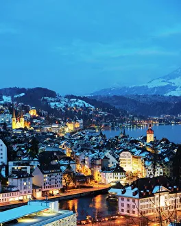 Lucerne on Lake Lucerne, Lucerne, Switzerland, Europe Lucerne on Lake Lucerne, Lucerne, Switzerland, Europe